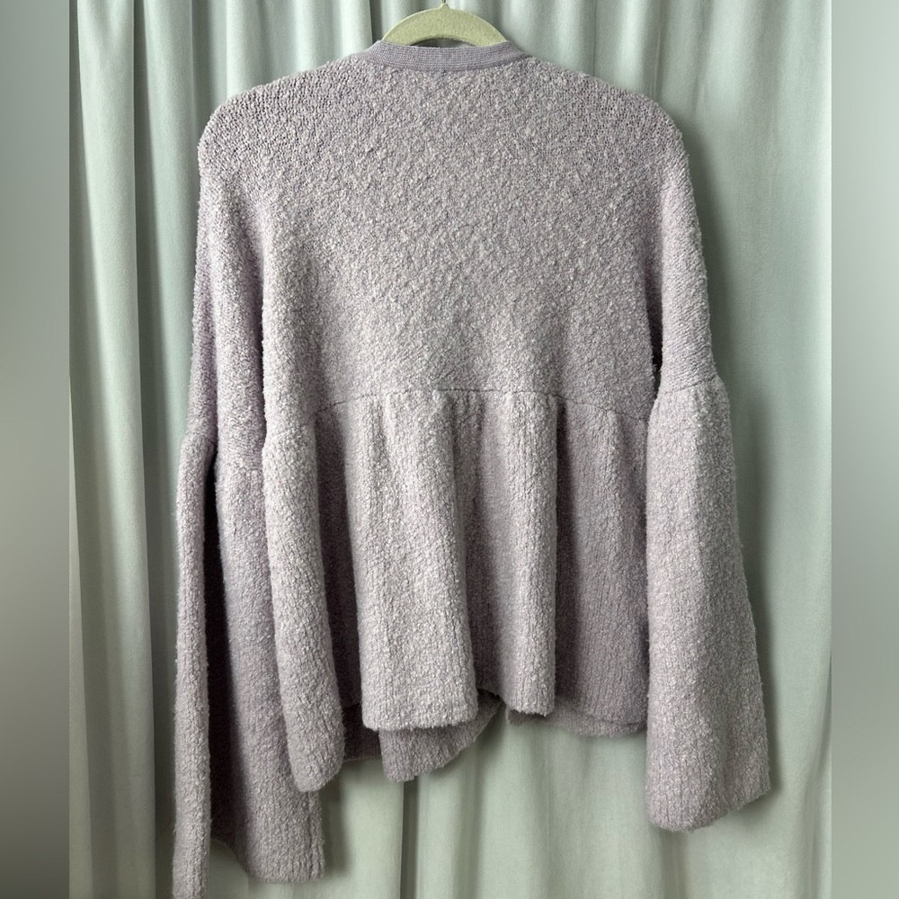VTG Moda International size XL lavender flare sleeve bow cardigan sweater Y2K - Picture 6 of 6